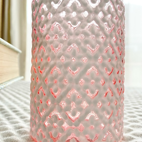 New Pink Cottage Ditsy Floral Glass Votive Tea Light Candle Holder 4” x 3” - Picture 4 of 7